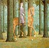 A girl in the forest on a horse