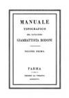Giambattista Bodoni - Manuale tipografico